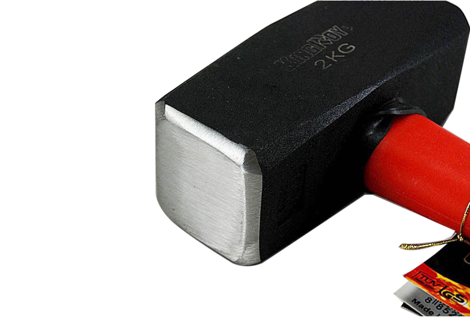 Club Stoning Hammer Stone Masonry Carving Fiberglass Handle Option: 1-1.5-2kg