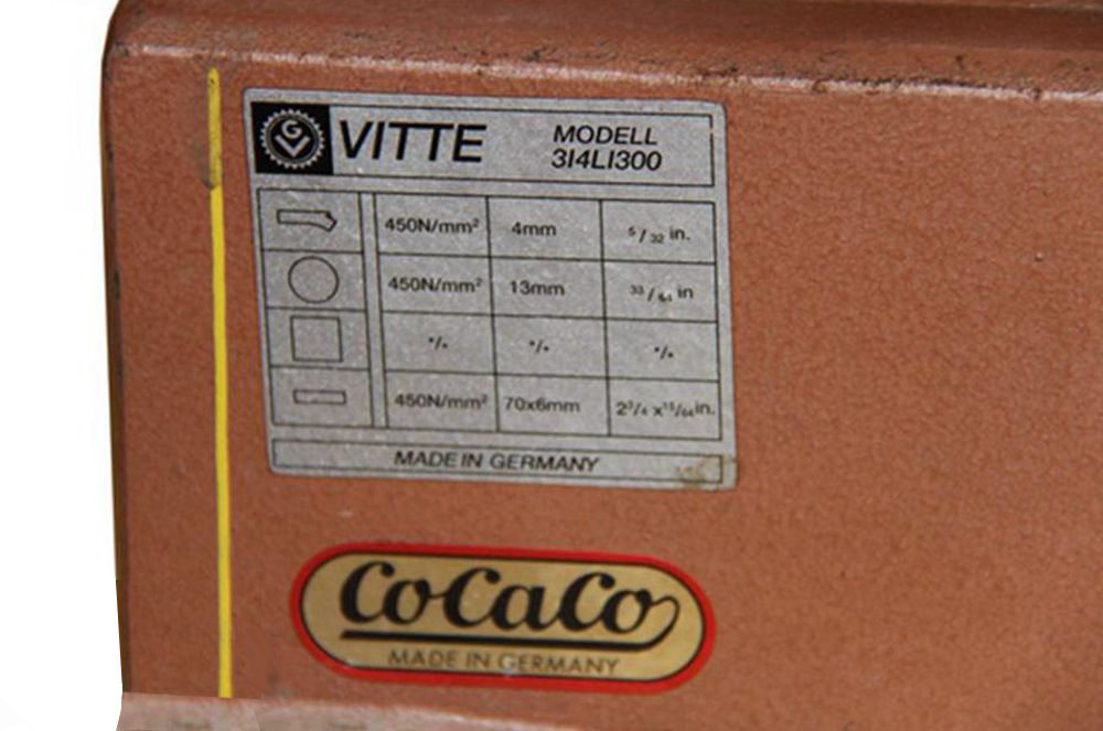 VITTE Original German Made Bench Type Manual Shear Cutter Cut Plate Steel