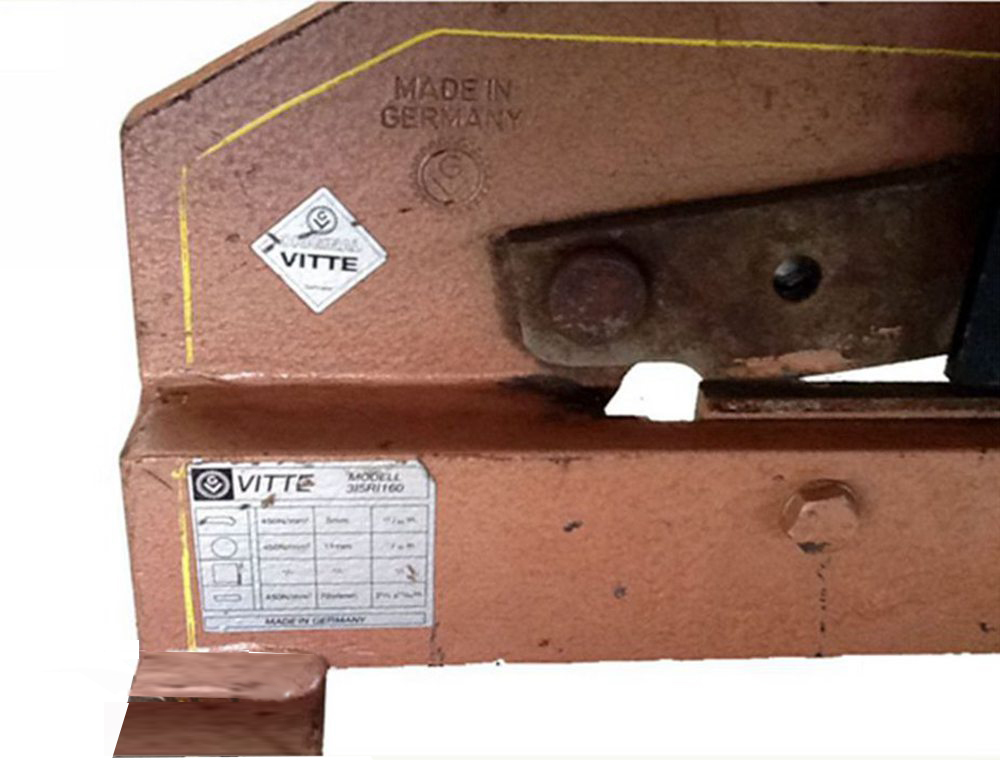 VITTE Original German Made Bench Type Manual Shear Cutter Cut Plate Steel