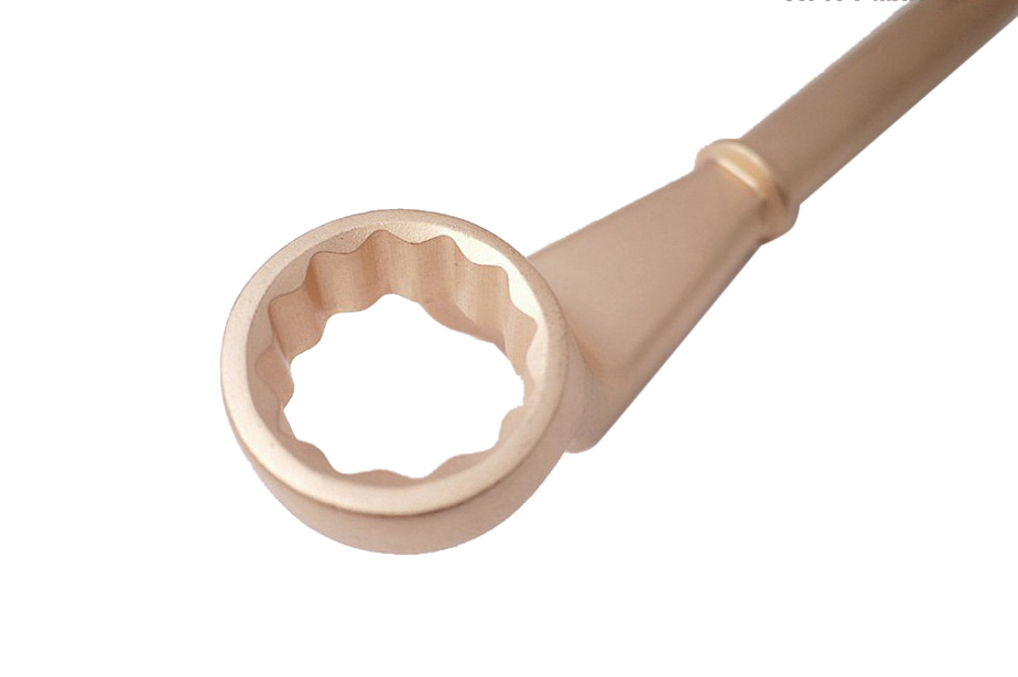 36mm Spark Proof Non Sparking Be-Cu Copper/Al-Br Brass Offset Ring Spanner Wrench with Clip End Certified