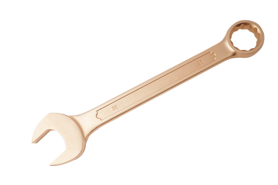 36mm Spark Proof Non Sparking Be-Cu Beryllium Copper Combination Ring Open End Spanner