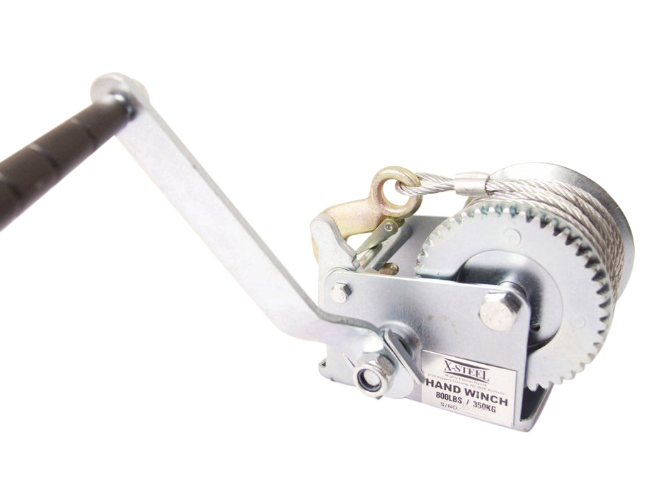 350kg Cap. Hand Winch Boat Winch with 4mm Dia 10mtr Heavy Duty Cable For Boat Trailer & 4WD