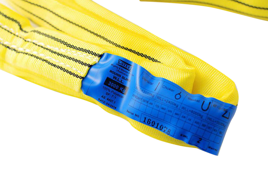 Polyester Round Webbing Sling Endless End AS/NZ 4497.1 Standard SF 7:1 Size:1T-3T/1m-3m