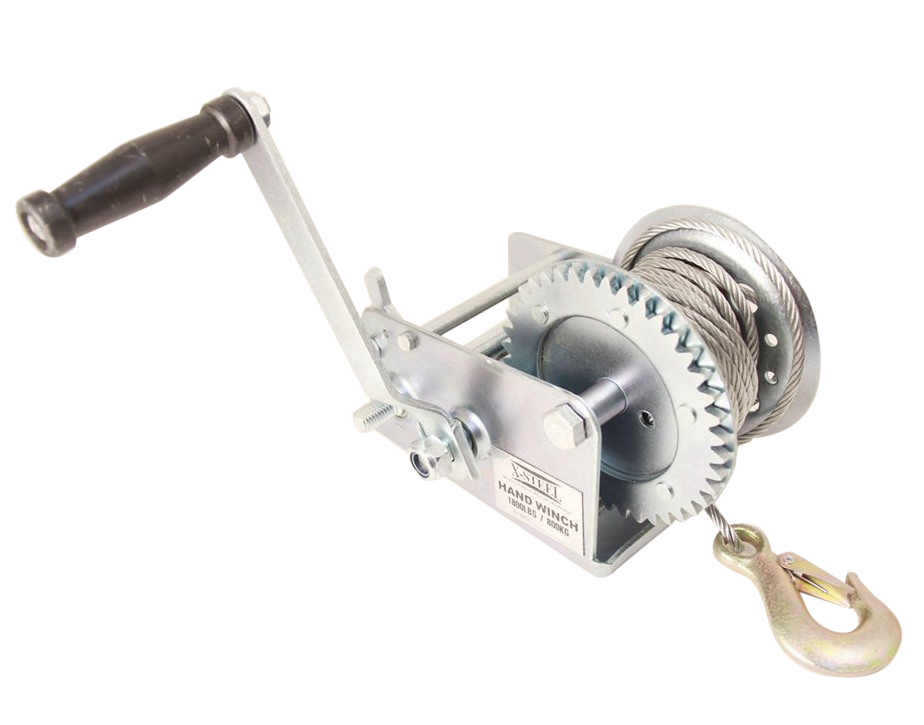 800kg Hand Winch Boat Winch with 5mm Dia 10mtr Heavy Duty Cable For Boat Trailer 4WD