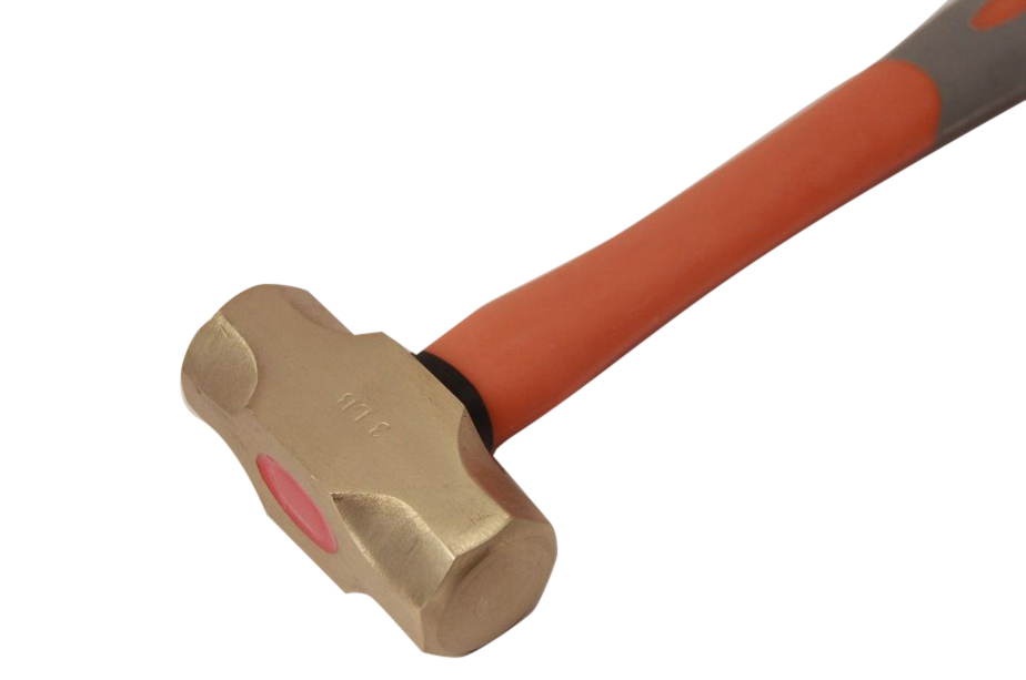 Brass Sledge Club Stoning Hammer Fiberglass Handle Non-Sparking Spark Proof