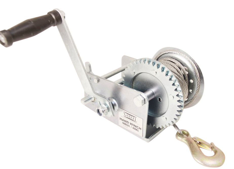 800kg Hand Winch Boat Winch with 5mm Dia 10mtr Heavy Duty Cable For Boat Trailer 4WD