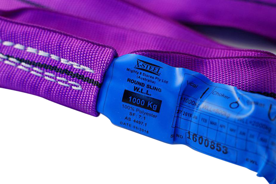 Polyester Round Webbing Sling Endless End AS/NZ 4497.1 Standard SF 7:1 Size:1T-3T/1m-3m