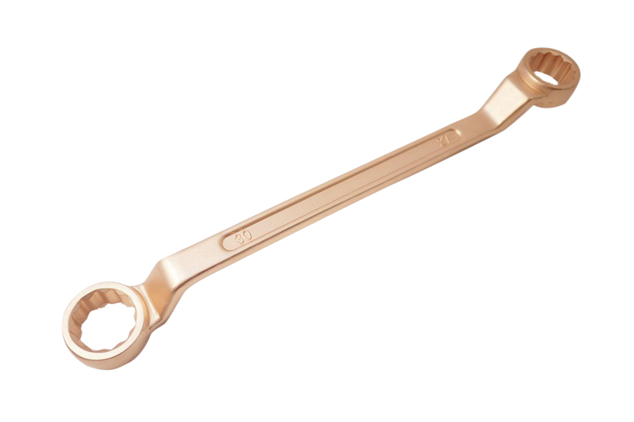 Spark Proof Non Sparking Al-Br Brass/Be-Cu Copper Double Offset Ring Spanner Wrench