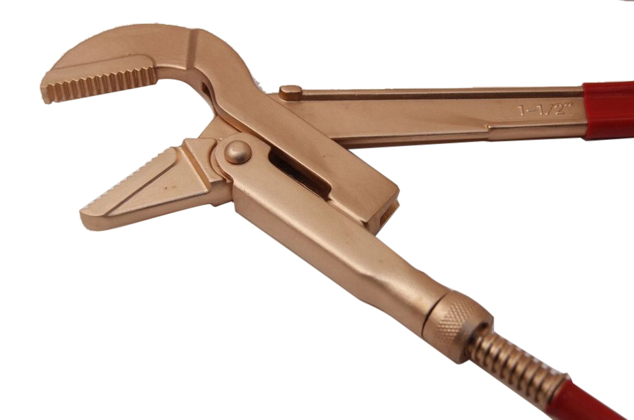 Non-Sparking Spark Proof Swedish Model Pipe Wrench 45 Degree Be-Cu/ Al-Cu Certified