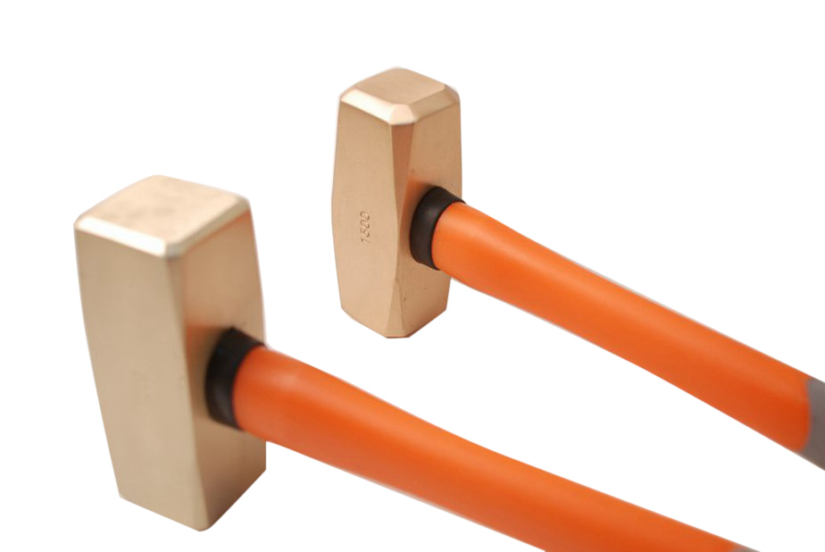 Non-Sparking Spark Proof 1.5kg German Type Sledge Stonning Hammer Be-Cu Copper/ Al-Br Brass