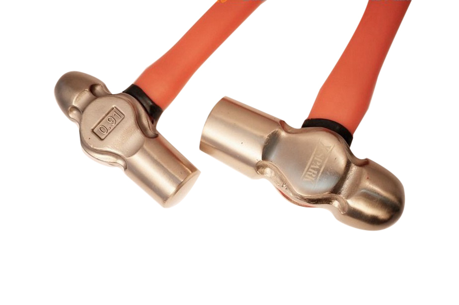 Spark Proof Non-Sparking Al-Br Alloy Brass Ball Pein Ballpein Hammer:1LB/2LB/3LB
