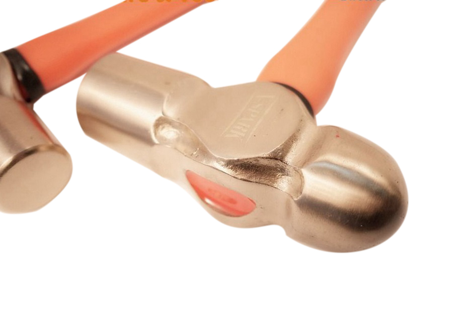 Spark Proof Non-Sparking Al-Br Alloy Brass Ball Pein Ballpein Hammer:1LB/2LB/3LB