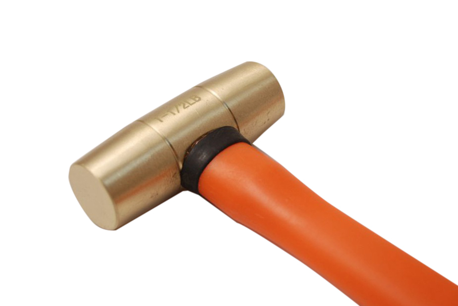 Non-Sparking Spark Proof 690gm Drum Type Double Face Hammer Be-Cu Copper/ Al-Br Brass