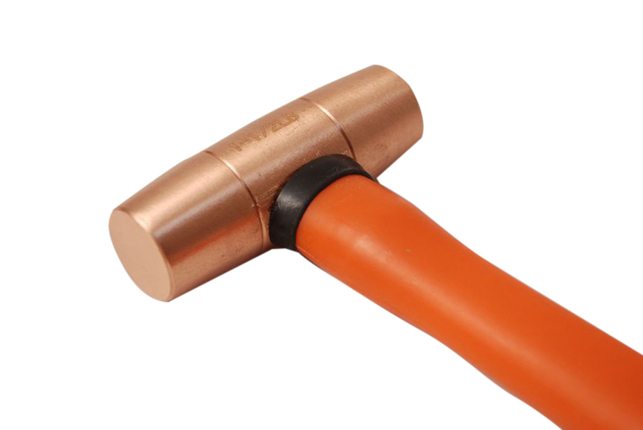 Non-Sparking Spark Proof 690gm Drum Type Double Face Hammer Be-Cu Copper/ Al-Br Brass