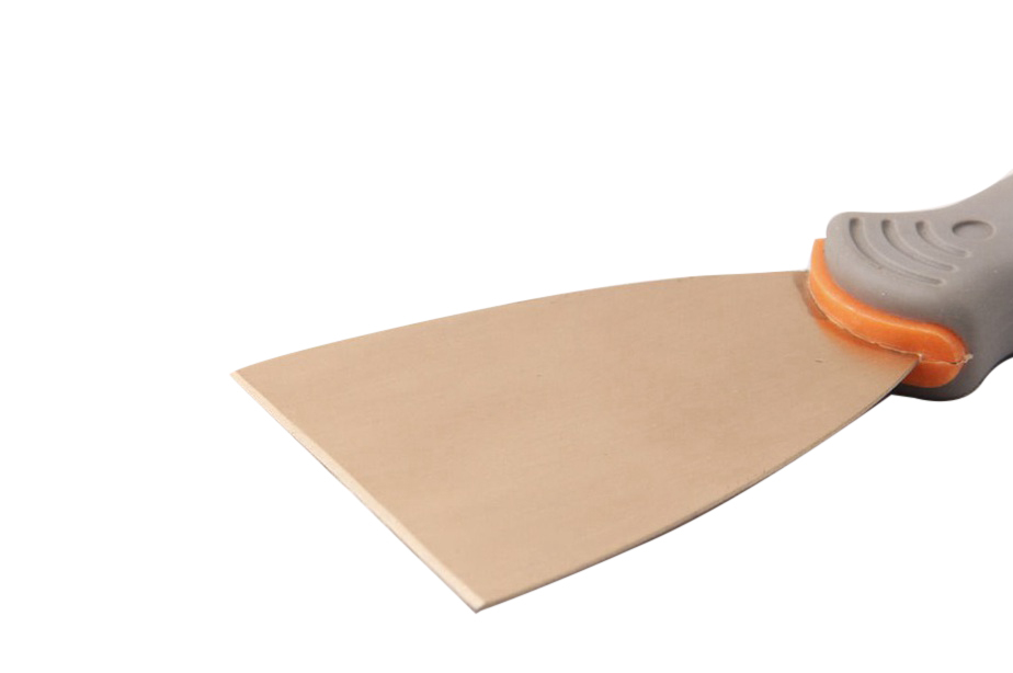 Spark Proof Non Sparking Be-Cu Copper Putty Knife Scraper Soft Grip Handle