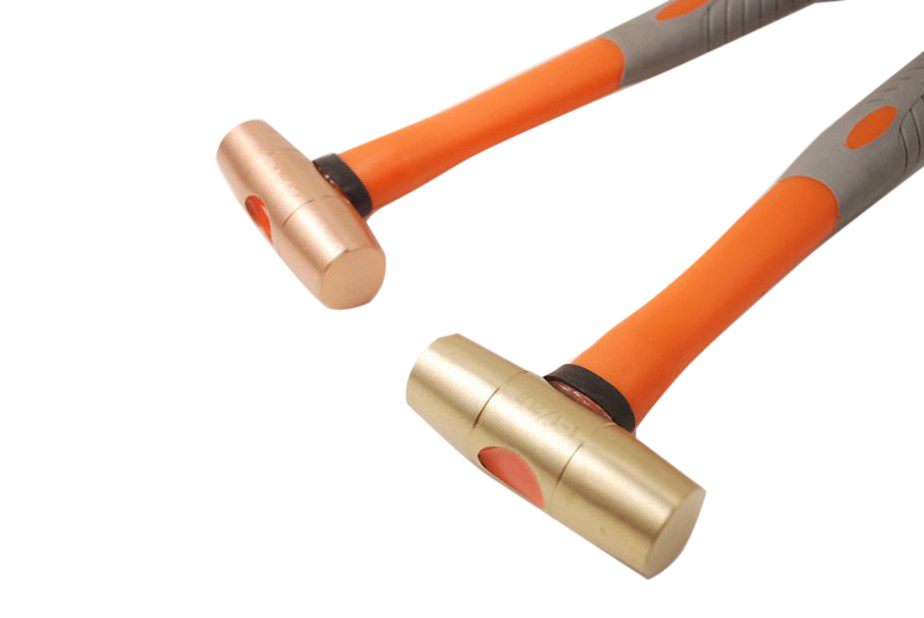 Non-Sparking Spark Proof 690gm Drum Type Double Face Hammer Be-Cu Copper/ Al-Br Brass