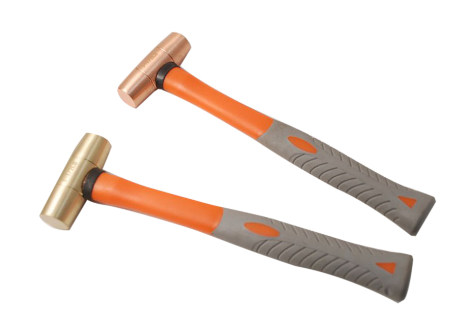 Non-Sparking Spark Proof 690gm Drum Type Double Face Hammer Be-Cu Copper/ Al-Br Brass