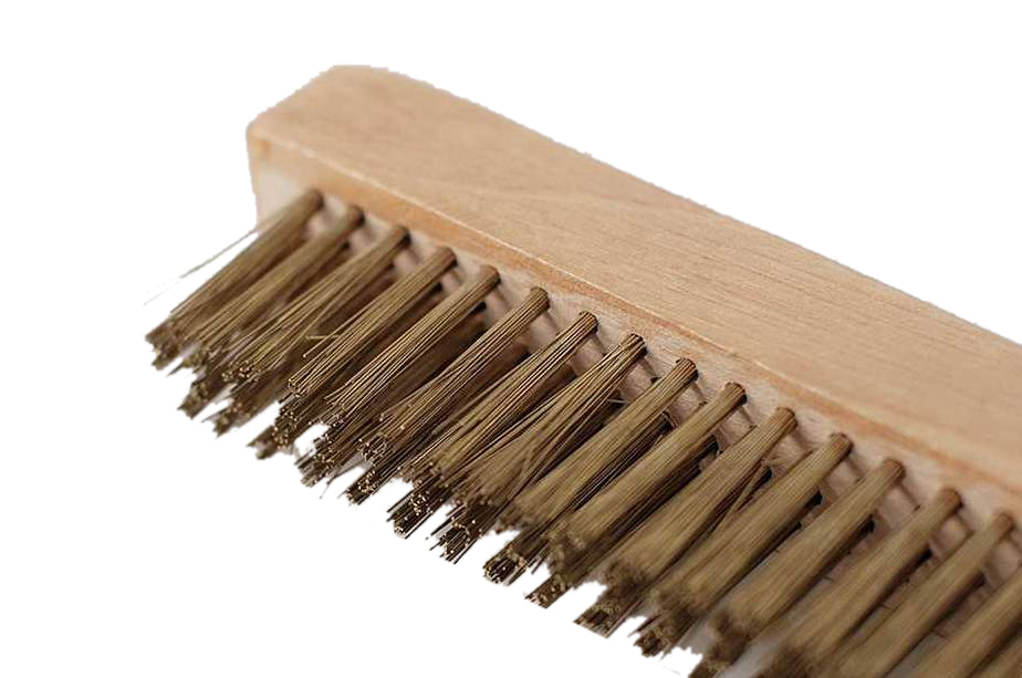 Spark Proof Non-Sparking 4 Row x 16 Al-Br Brass Brush Wire Scratch Wooden Handle