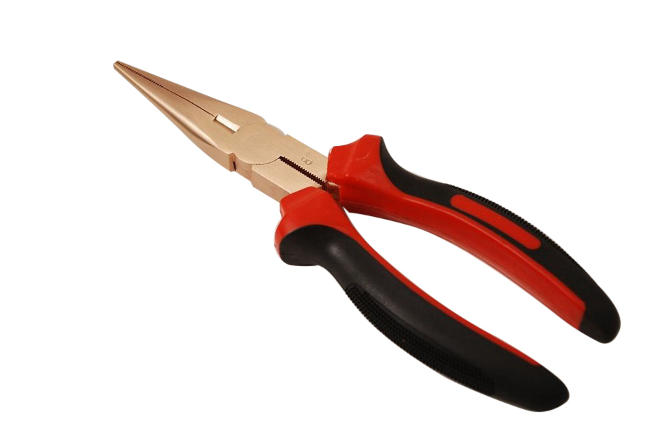 Non-Sparking Sparkproof 8"/200mm Long Nose Pliers Be-Cu Copper/ Al-Br Brass