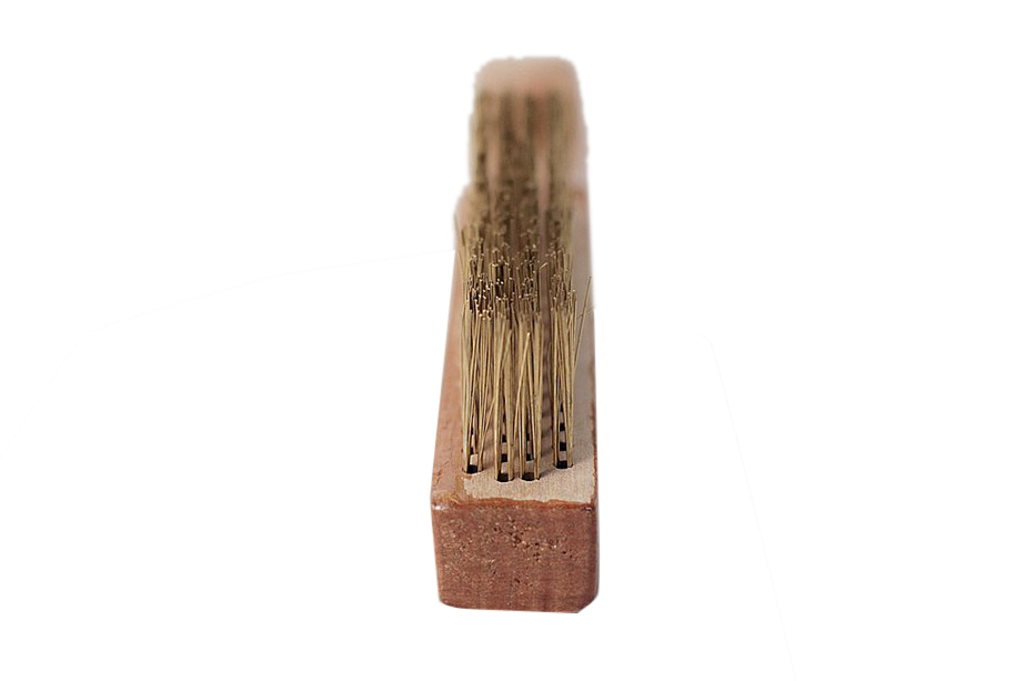 Spark Proof Non-Sparking 4 Row x 16 Al-Br Brass Brush Wire Scratch Wooden Handle
