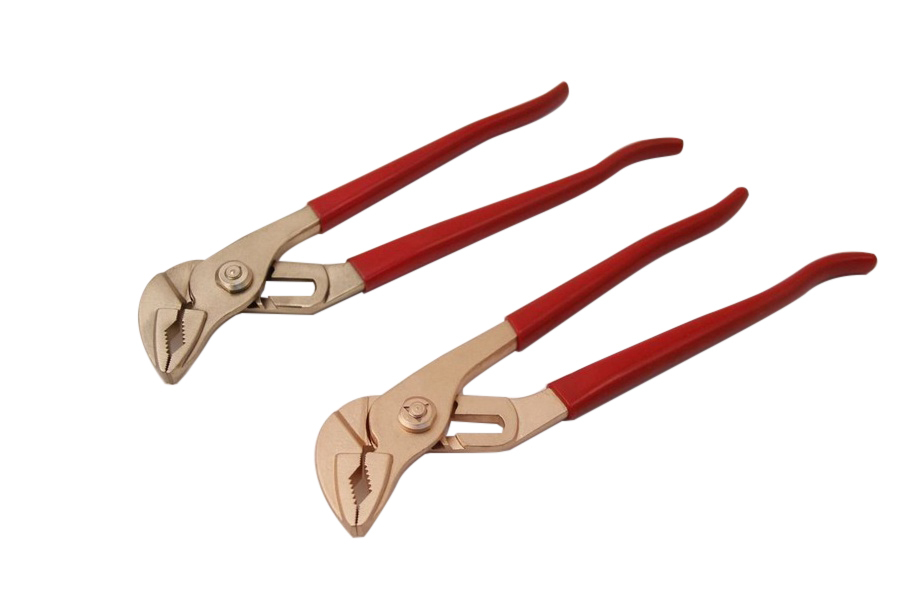 Non-Sparking SparkProof 10"/250mm Water Pump Multigrip Monkey Pliers Be-Cu Copper/Al-Br Brass