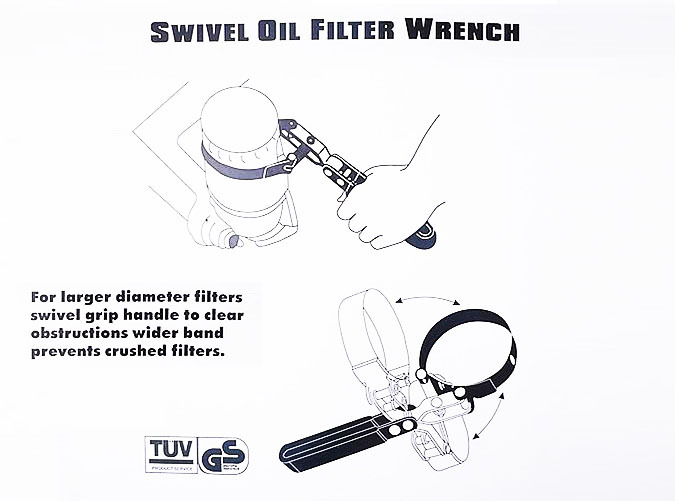 Swival Grip Wide Steel Band Oil Filter Wrench Size Option: 60-73/73-85/85-95/95-110mm