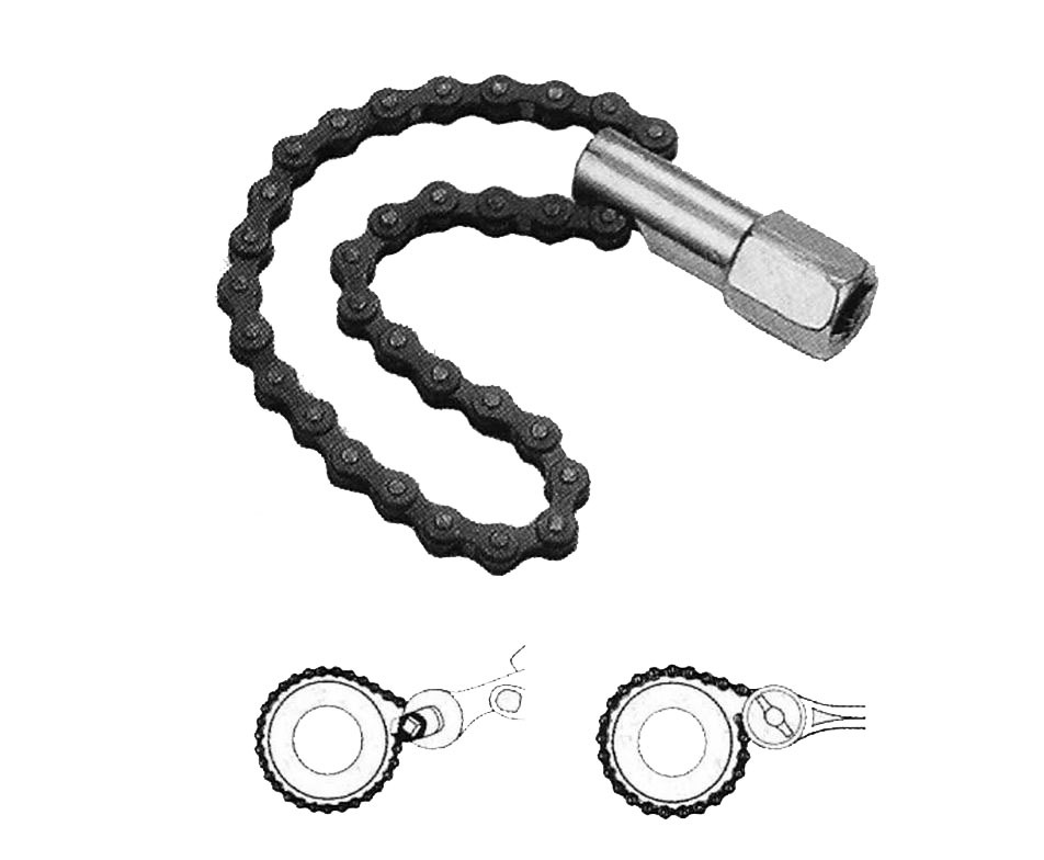 Selta Taiwan 1/2" Dr. Chain Oil Filter Wrench Multi-funtion Cap up to Dia 120mm