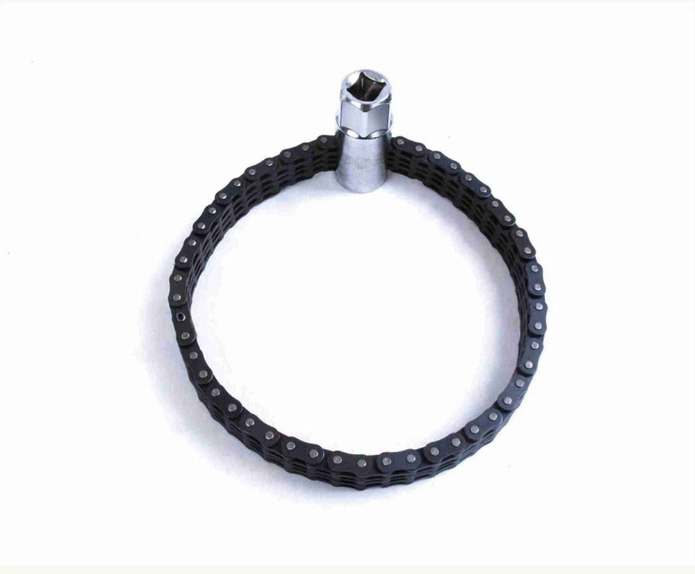 Cr-V 1/2" Dr. Oil Filter Wrench 5-layer Double Long Chain Sleeve Cap: Dia 60-120mm/Dia 60-140mm