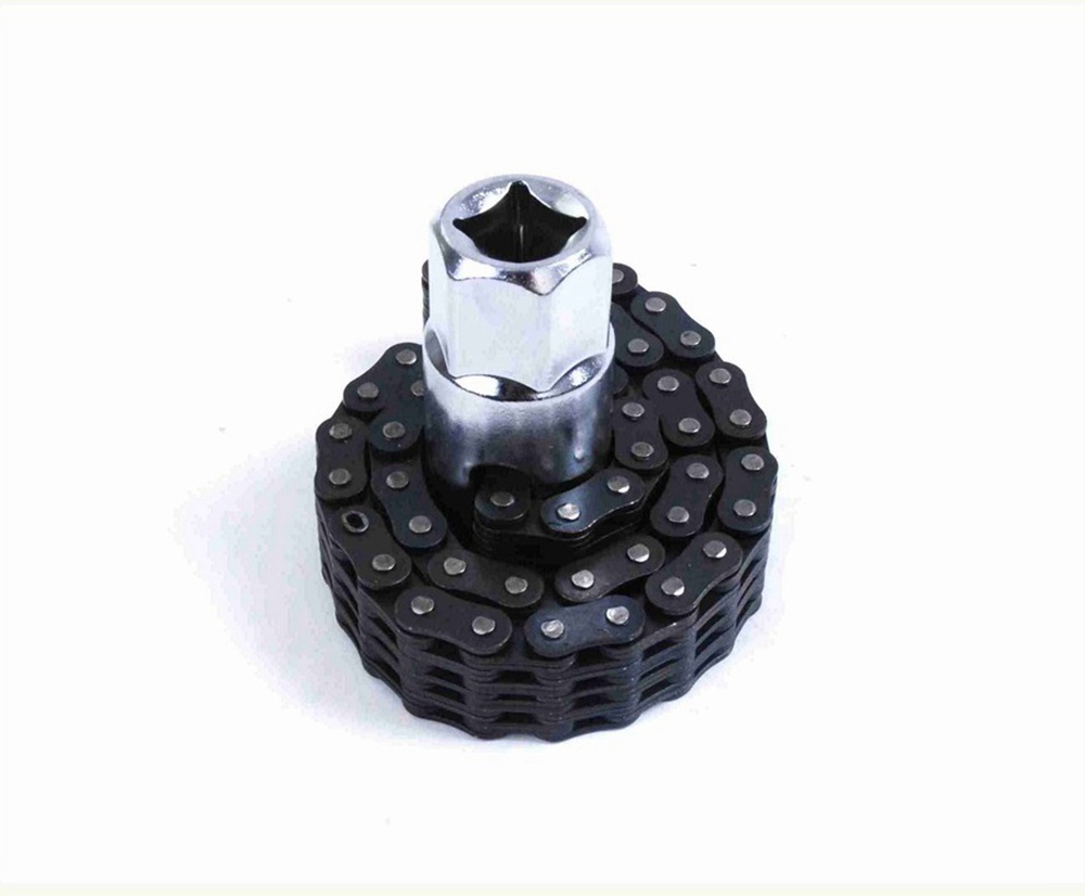 Cr-V 1/2" Dr. Oil Filter Wrench 5-layer Double Long Chain Sleeve Cap: Dia 60-120mm/Dia 60-140mm