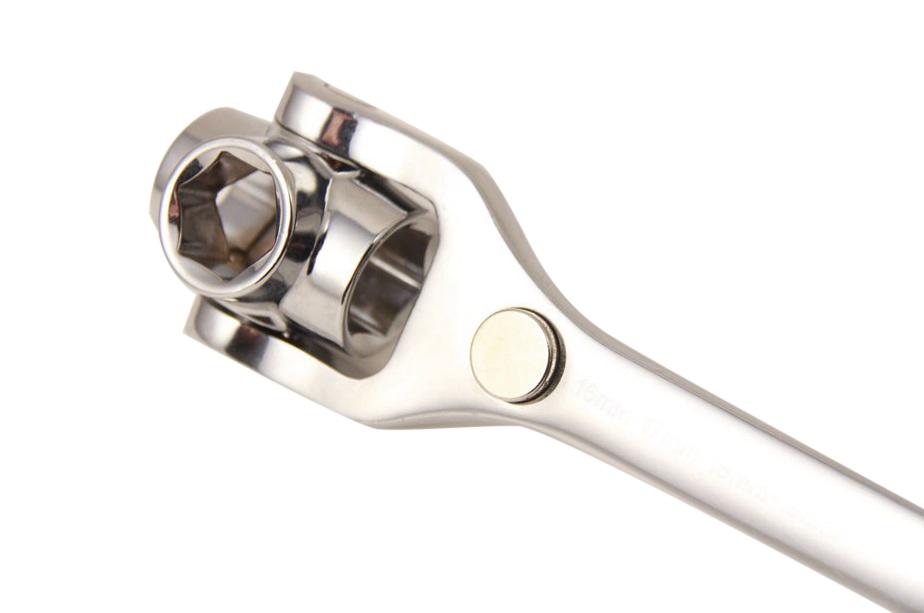 8-in-1 Cr-V Flexible Dog Bone Multi Socket Wrench Drain Plug Magnet Spot:12-19mm