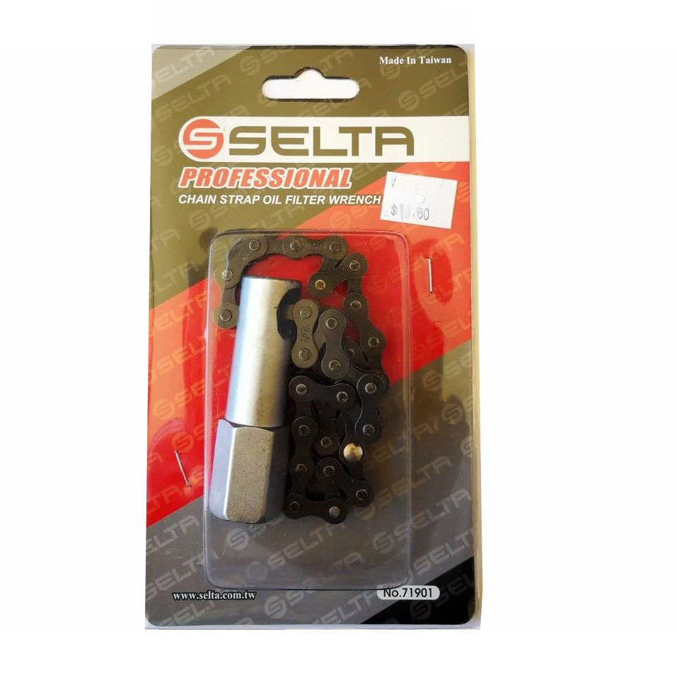 Selta Taiwan 1/2" Dr. Chain Oil Filter Wrench Multi-funtion Cap up to Dia 120mm