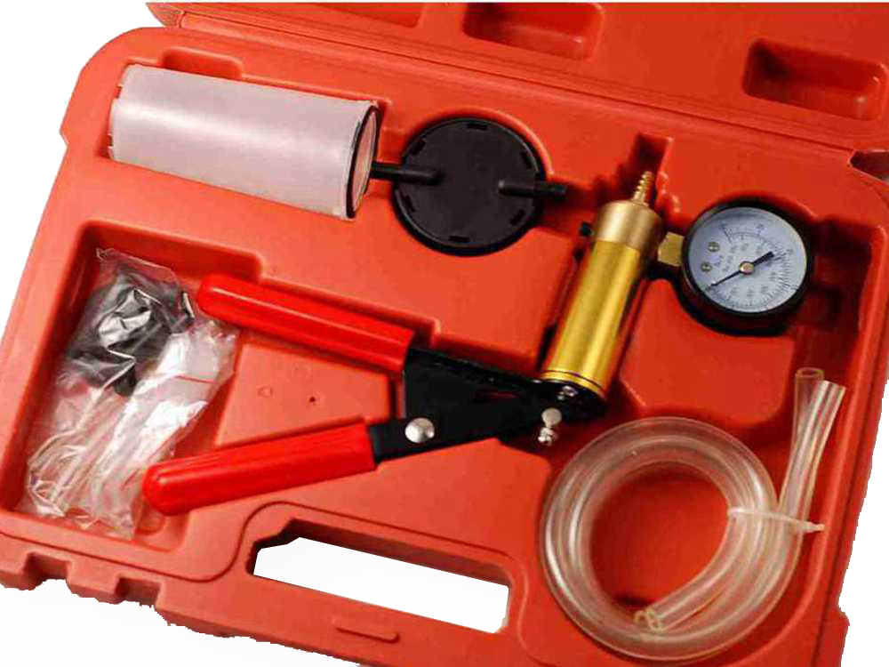 Hand Held Hold Vacuum Pump & Brake Bleeder Tester Kit Large Brass-Bodied Pump