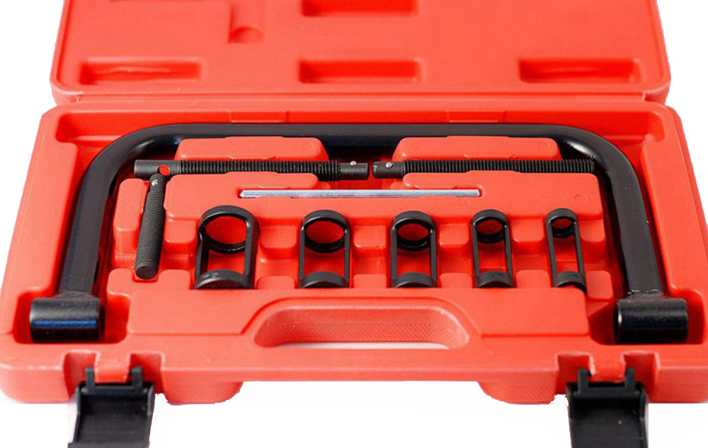 10pc Valve Spring Compressor Hollow Pulley Tool Kit for Car Motorcycle Engines