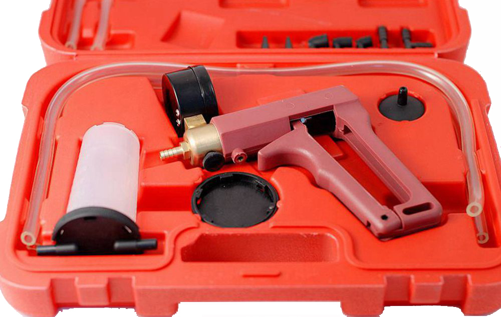 Hand Held Hold Vacuum Pump & Brake Bleeder Tester Kit w Gauge 0-700mmHg