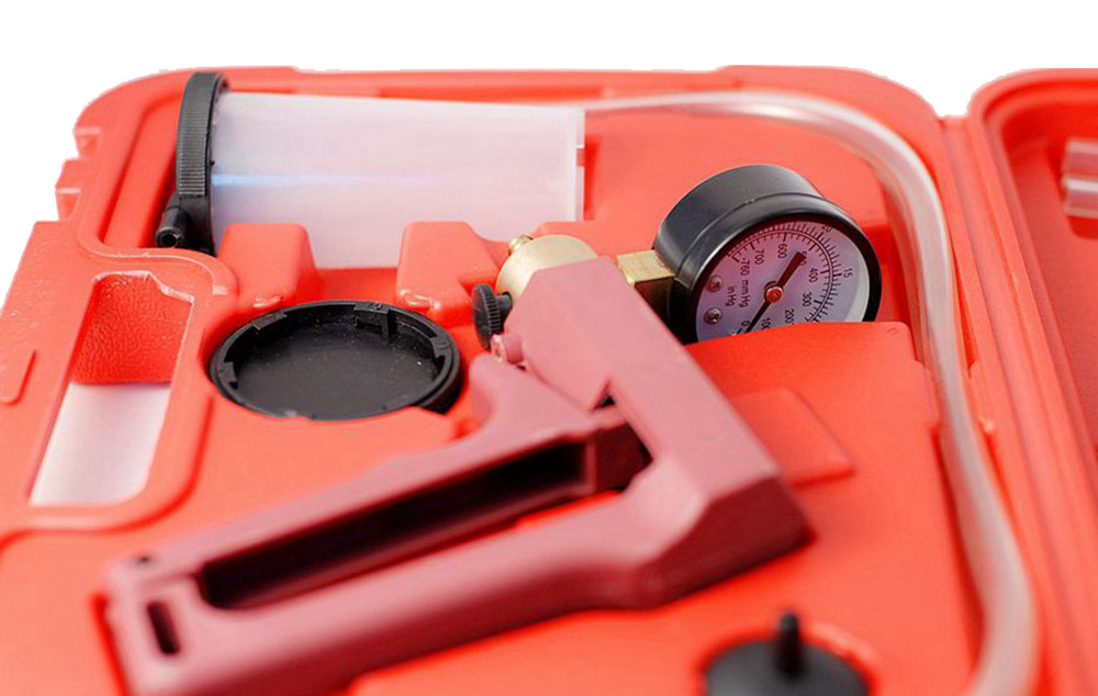 Hand Held Hold Vacuum Pump & Brake Bleeder Tester Kit w Gauge 0-700mmHg