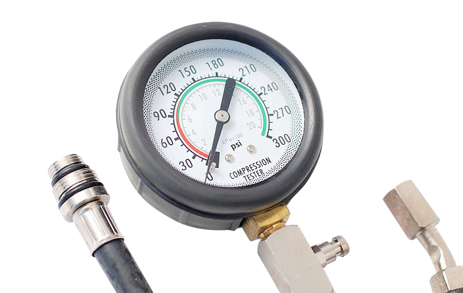 4pc TU-3 Multi-Function Cylinder Compression Pressure Tester Meter 2.5" Gauge Dual Scale