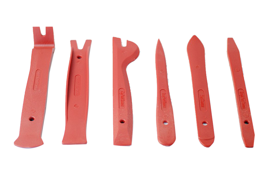 6pc Nylon Panel Trim Stud Clip Dashboard Moulding Upholstery Fitting Removal Set