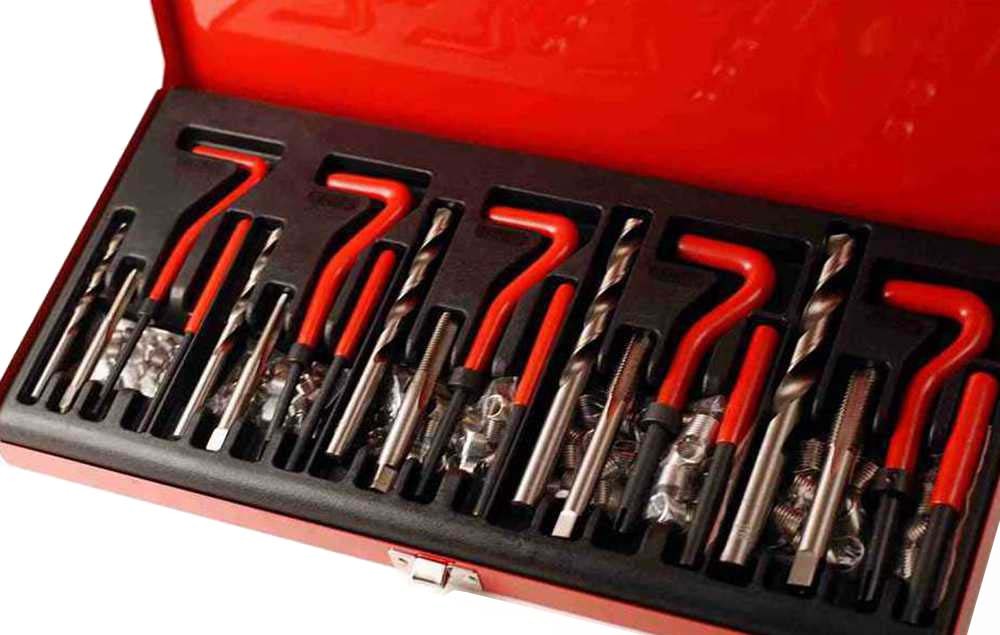 131pc Helicoil Thread Car Engine Repair Kit Insert Break Pin M5,6,8,10,12 Tap