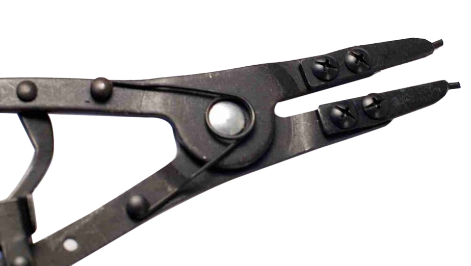 10.5" Spring Ratchet Lock Snap Ring Retaining Circlip Pliers Exchangeable Tips