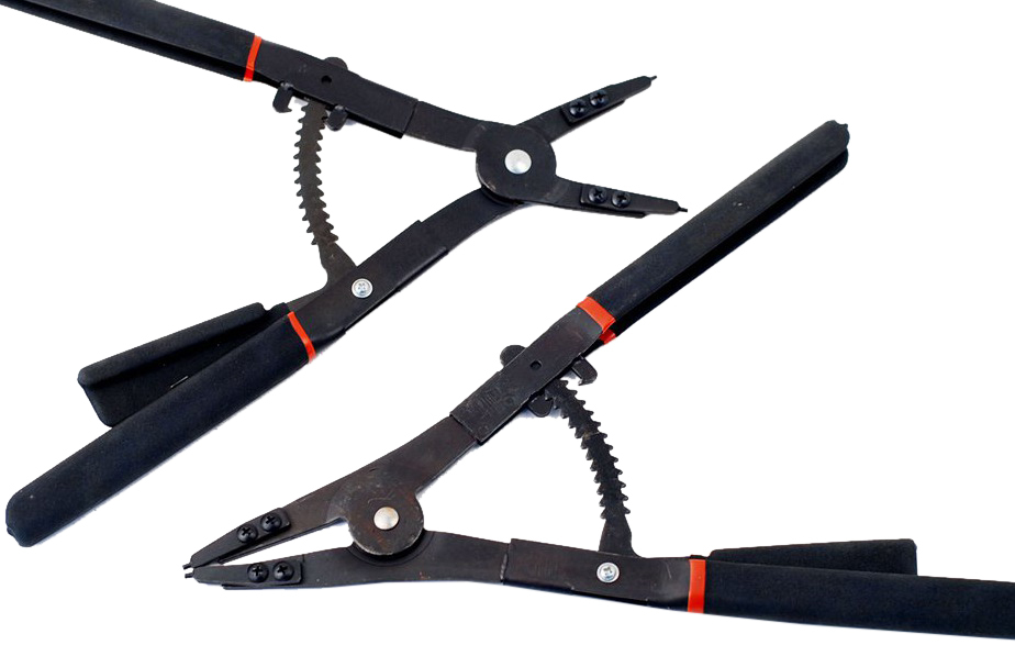 6-in-2 16" Spring Ratchet Locking Snap Ring Retaining Circlip Pliers: 0/45/90°