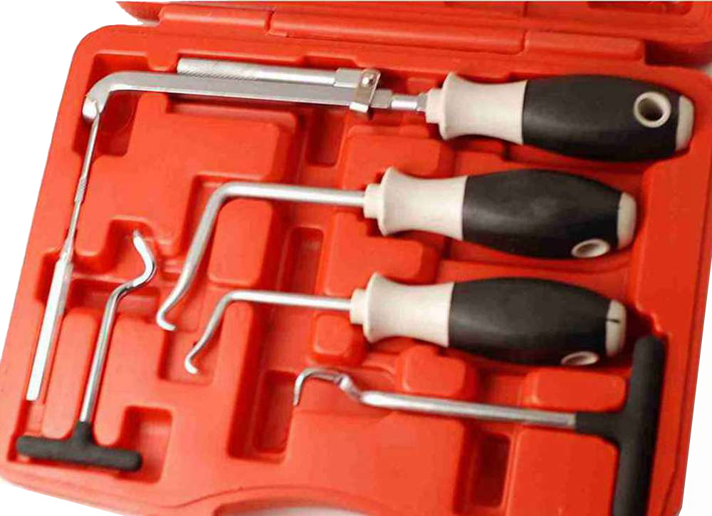 6pc Master Seal O-Ring Puller Remover & Soft Hose Pick Hook Set with Angle & T Handle