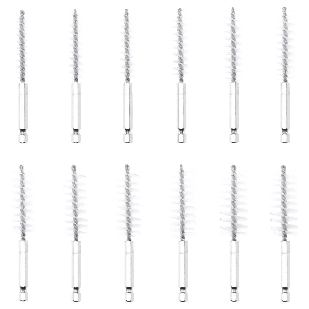 38pc 8-19mm Long Reach Nylon Brass Steel Wire Brush for Clean Debur Injector Glow Plug Bush