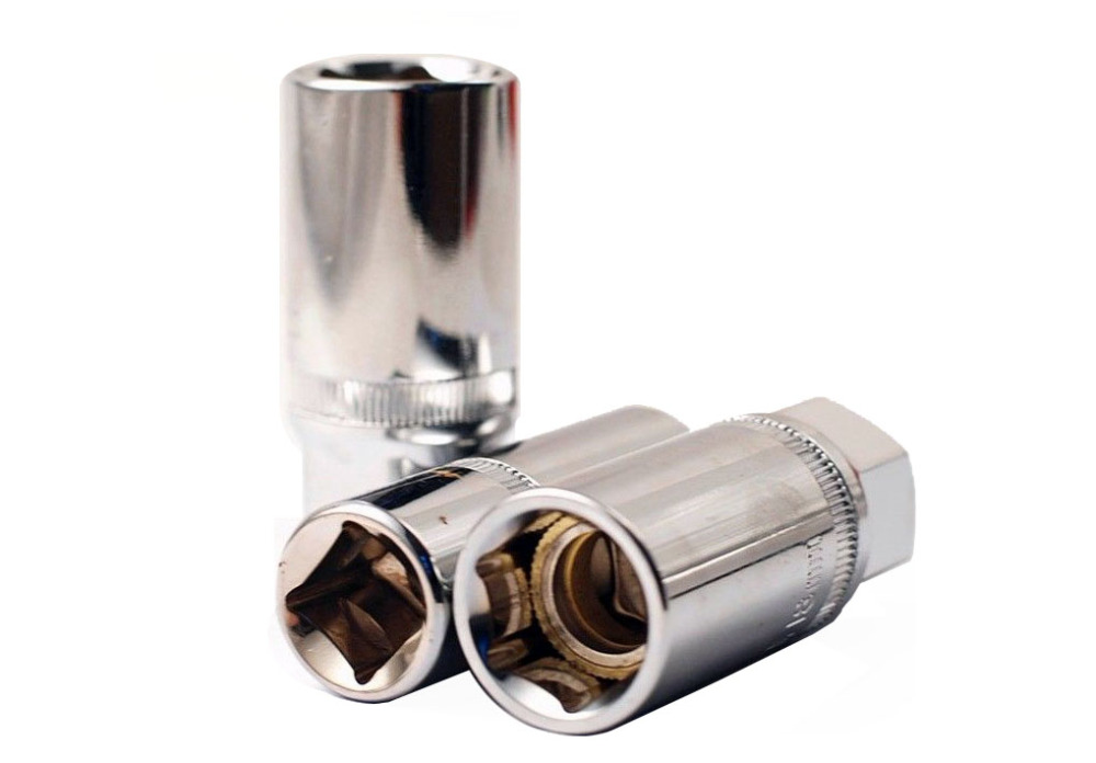 1/2" Dr. Cr-V Magnetic Spark Plug Socket Wrench Option: 16mm/18mm/21mm/2pc/3pc