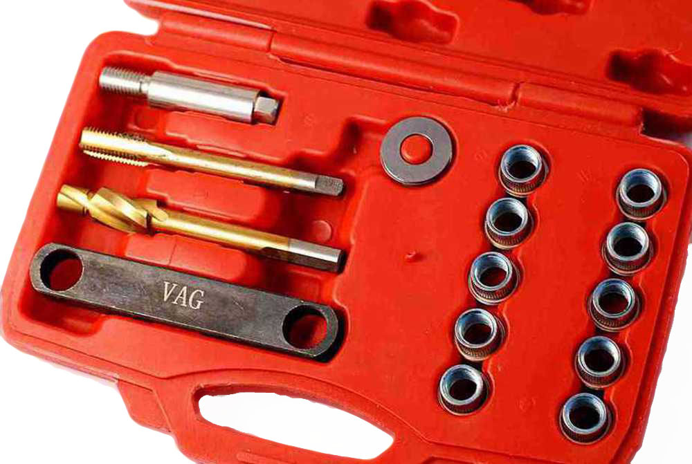 E VAG VW Vauxhall Ford Brake Caliper Thread Repair:Tap Step Drill Insert Locator