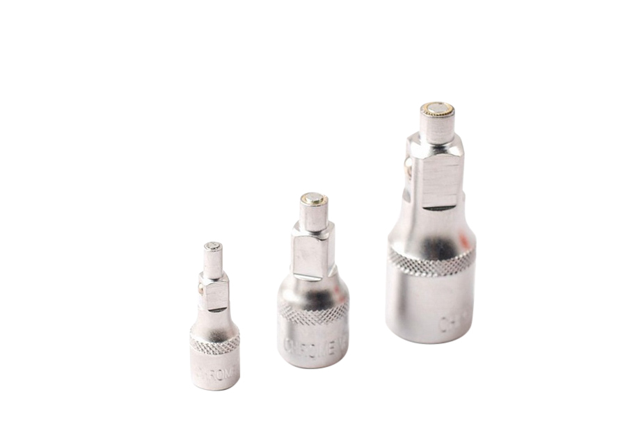 1/4+3/8+1/2" Dr. Adapter Extension 3pc Set Magnetic Tip for One Hand Operation