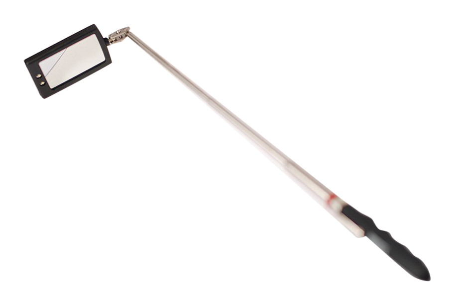 Telescoping Inspection Mirror 50x80mm Square 295-885mm Telescope with LED Light