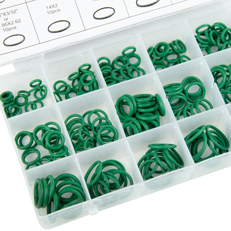270pc HNBR Green O Ring Assortment Imperial  & Metric Rubber Washer Seal Kit