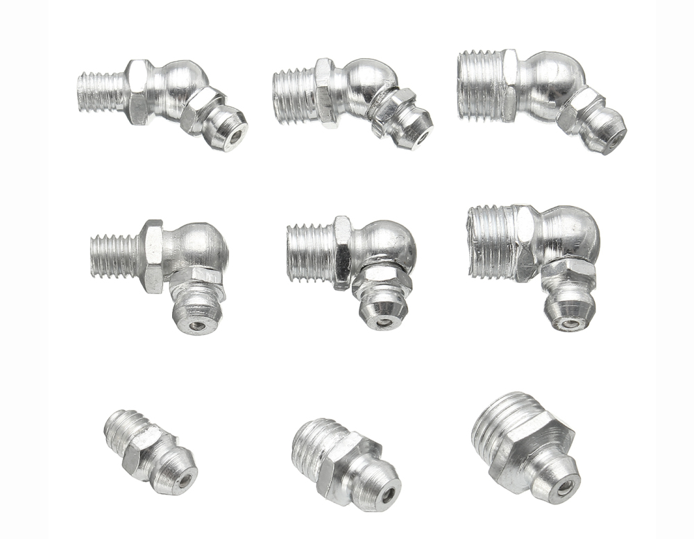 110pc Metric/Imperial Hydraulic Lube Grease Fittings Zerk Fitting Assortment