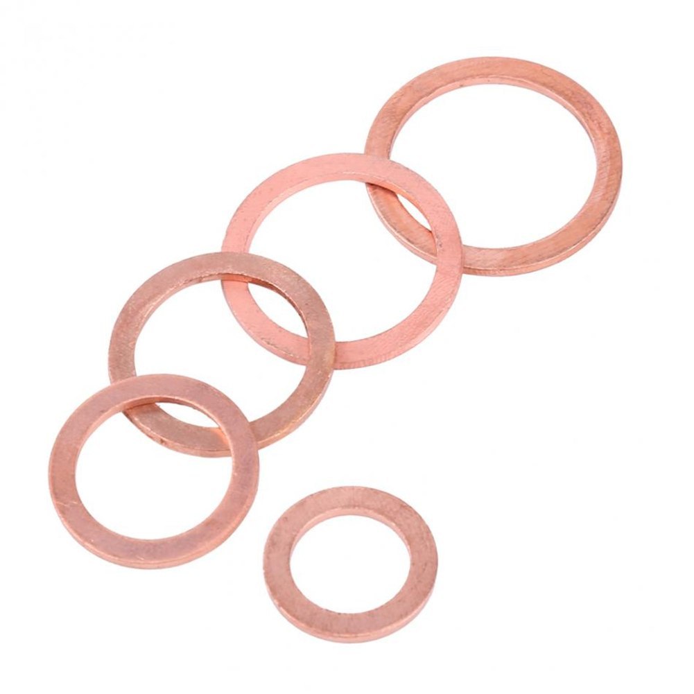 9 sizes 200pc Copper Washer Assortment Seal Ring Kit Sump Plug