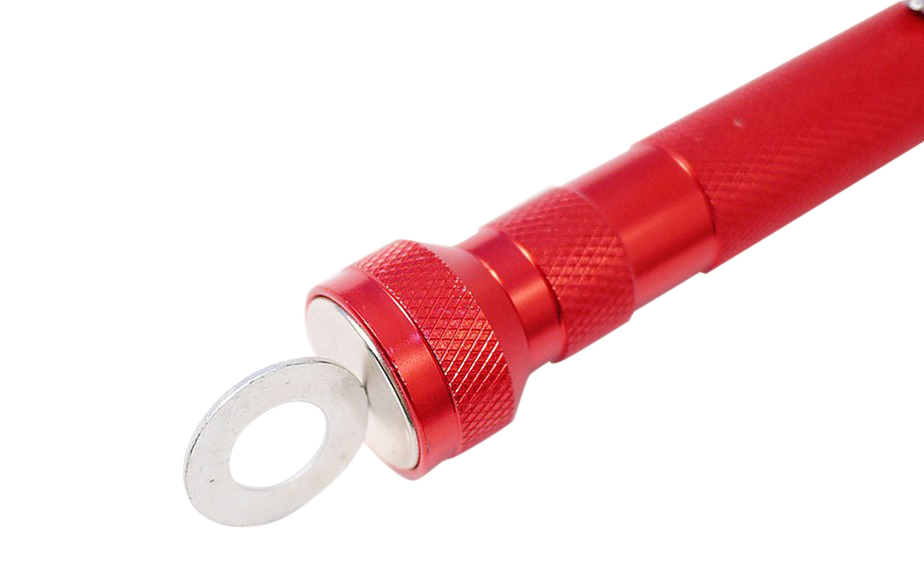 23" Flex Telescopic Shaft Double Magnetic End Pick-Up Tool 3 LED Flashlight Torch